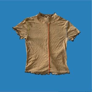 UO Mesh Exposed Seam Tee